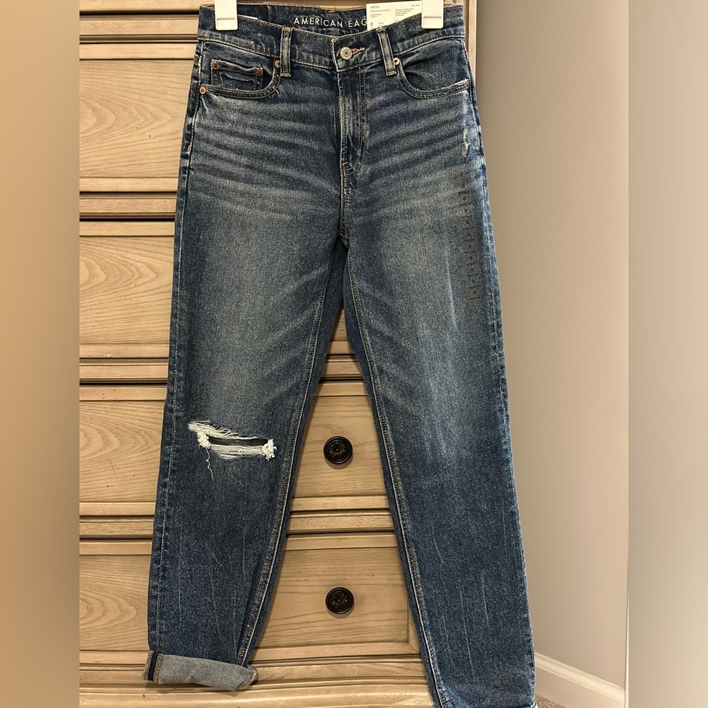 American Eagle Super High Rise Straight Jean